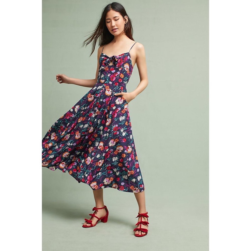Yumi Kim Anthropologie Floral Midi Dress
